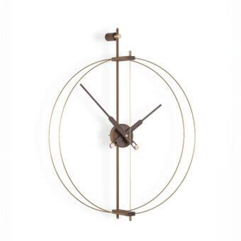 Distinguished Nomon Mini Barcelona Premium wall clock crafted with double fiberglass and radiant polished brass
