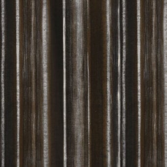 Exceptional LondonArt Cool Out wallpaper presents a dark muted brown vertically striped design with delicate metallic sheen