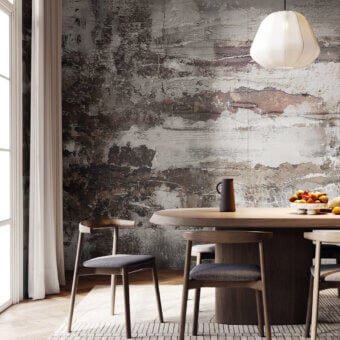 Exceptional LondonArt Inner Atlas wallpaper with dynamic gray and brown tones and a matte finish crafted with metallic pigments