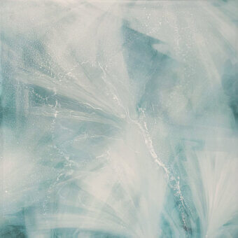 Exclusive LondonArt Desert Veil Wallpaper crafted with muted teal and aqua tones plus subtle metallic pigments with customizable sheen