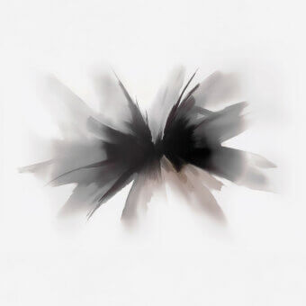 Distinguished LondonArt Resonance wallpaper with explosive lines in grayscale and a minimalistic matte finish