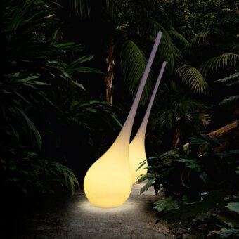 Distinguished MY YOUR Ampoule XL floor lamp with a gradient transitioning from warm yellow to pale lavender Poleasy® and smooth finish