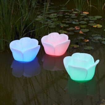 Captivating MY YOUR Baby Love Floating Pool Lamp lamp crafted with aluminum and durable Poleasy plastic in a blue glow with smooth finish