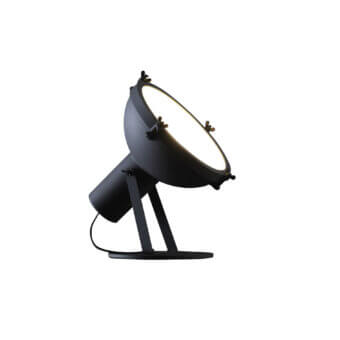 Architectural Nemo Lighting Projecteur 365 floor lamp in aluminum with matte black finish delivers focused illumination