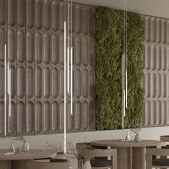 Elegant Stillux The Line 3 suspension lamp crafted in Italy with warm LED tubes and a medium-toned brown finish
