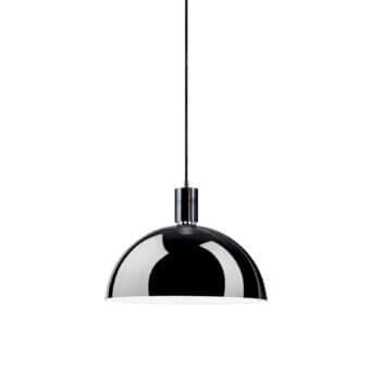 Superior Nemo Lighting AM4 suspension lamp crafted in black hand-blown glass and metal with a glossy finish