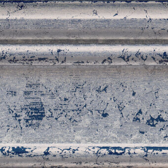 4A14-Antiqued silver leaf on blue base 60 gloss