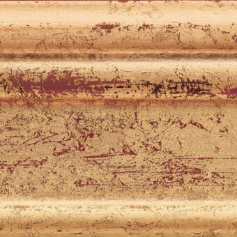 4O10-Antiqued gold leaf on red base 60 gloss