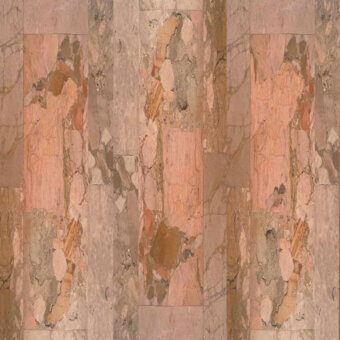 Exclusive Wall&Decò Beige Allure wallpaper with vertically arranged rectangular panels in warm beige and brown tones with fabric-effect texture
