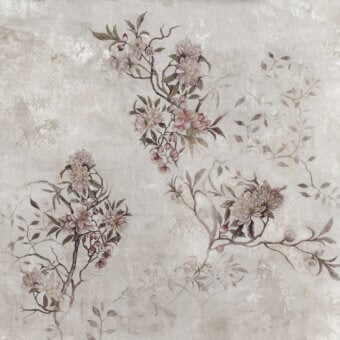 Superior Wall&Decò Dalida wallpaper in muted beige with pale rose accents and a subtly distressed matte finish