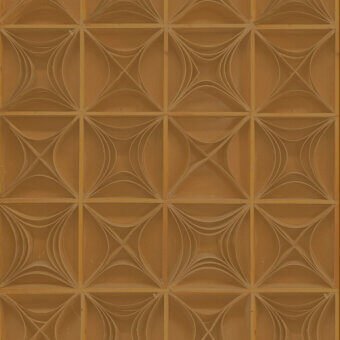 Elegant Wall&Decò Les Courbes wallpaper in earthy brown tones with organic bio-vinyl substrate and d.SW d.ecodura™ Sand finish