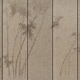 Superior Wall&Decò Levante wallpaper with subtle texture and bamboo motif in muted beige tones with d.TW finish