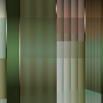 Elegant Wall&Decò Parallel Tinct wallpaper with vertical and horizontal lines in muted green and gray tones with d.TW d.ecodura™ Texture finish