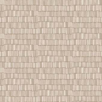 Distinguished Wall&Decò Tavillion wallpaper with textured surface mimicking light beige wooden shingles and vinyl finish