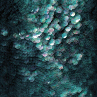 Innovative Wall&Decò Thalassa wallpaper in deep teal with blurred circular shapes and a beautiful matte finish
