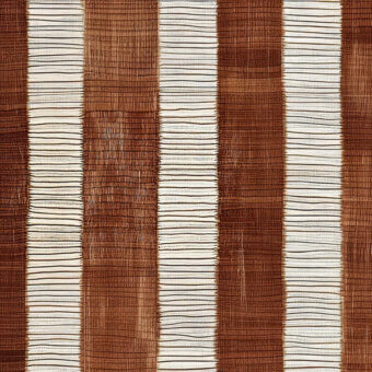 Distinguished Wall&Decò Tracciante wallpaper exhibits a fabric-effect finish with varying shades of brown in a contemporary vertically-oriented pattern