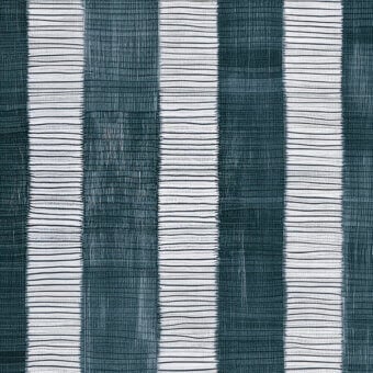 Elegant Wall&Decò Tracciante wallpaper displays vertical stripes in muted gray and teal tones with a smooth, sand-like d.SW d.ecodura™ finish