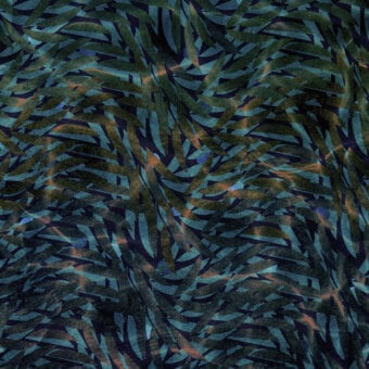 Exceptional Wall&Decò Underwater wallpaper with aquatic foliage in teal, dark green, and brown hues with matte finish