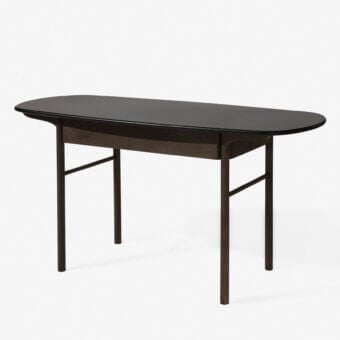Distinguished Carpanese Home Delorean Light console crafted in ash wood with a matt lacquer finish and subtly curved form