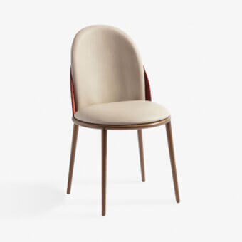 Exceptional Carpanese Home Georgette chair with neutral beige upholstery and satin Bronze metal frame