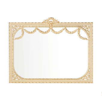 Superior Modenese Golden Radiance shaped mirror crafted in wood with radiant gold leaf and sculpted floral motifs