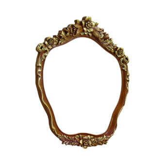 Exquisite Modenese Palatial Elegance mirror crafted with gold-toned wood and ornate floral motifs in a glossy finish