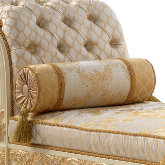 Cream and gold damask fabric