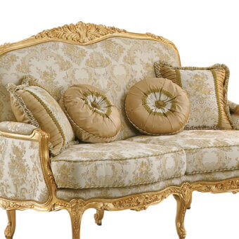 Ivory and gold damask fabric