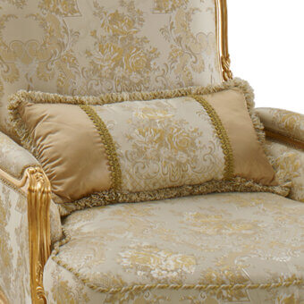 Ivory and gold damask fabric