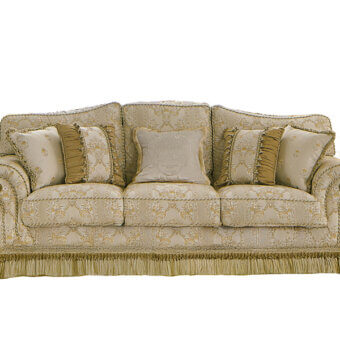 Cream and gold damask fabric