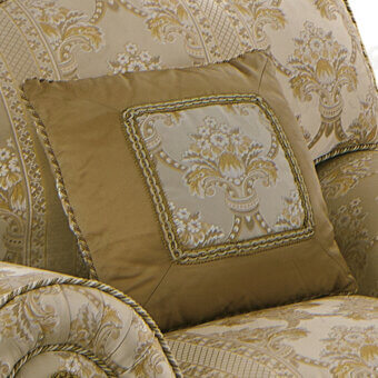 Cream and gold damask fabric