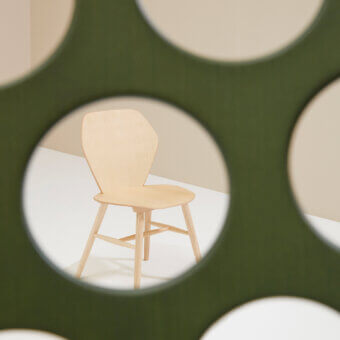 Distinguished Billiani Edelweiss dining chair crafted in pale wood with a satin finish and curved backrest