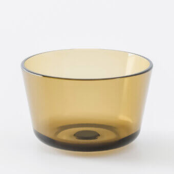 Exceptional Norah Design ARBA 01 washbasin in translucent amber Norahcrystal with a smooth glossy finish