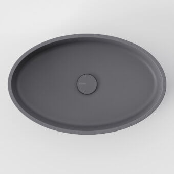 Superior Norah Design EYBA 03 washbasin sculpted in dark gray Norahcryl with a matte surface