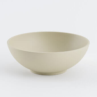 Exceptional Norah Design RNBA 03 washbasin crafted in light olive-green Norahcryl with a velvety matte finish