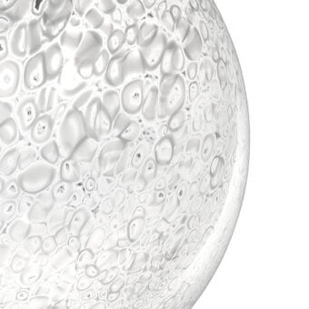 Elegant Vistosi Rina ceiling lamp crafted in textured translucent glass with delicate gray variegation and organic pattern