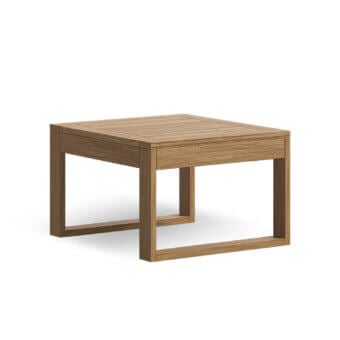 Distinguished Atmosphera Desert side table crafted from solid Asian TEAK wood with a beautiful oil finish showcasing natural grain