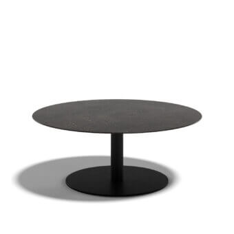 Superior Atmosphera Smart coffee table with durable aluminum base and refined Gres tabletop in dark gray and black matte finish
