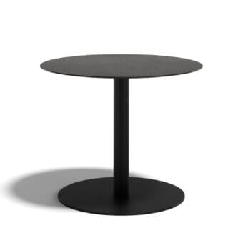 Elegant Atmosphera Smart side table with durable powder-coated aluminum frame and sophisticated Gres tabletop in black with matte finish