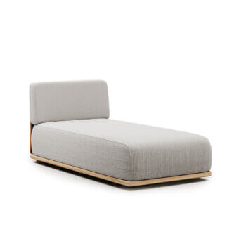 Distinguished Atmosphera Switch chaise lounge with light gray textile and smooth light-toned wood framing