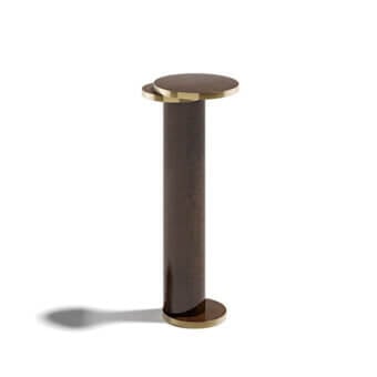 Superior Capital Celine pedestal crafted in wood veneer and luxurious marble with a glossy finish