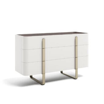 Superior Capital Eden dresser with lacquered structure and rich wooden top surface