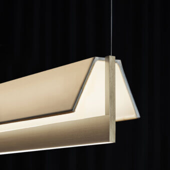 Superior Contardi Fly suspension lamp crafted in metal with a brushed finish and translucent white diffuser