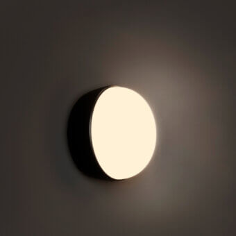 Distinguished Contardi Kiki Bud outdoor wall lamp with white opal glass encased in a dark brown matte finish frame