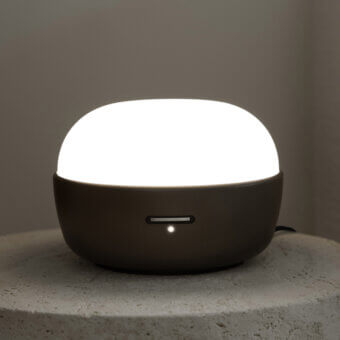 Superior Contardi Kiki table lamp set with gradient finish and white opal glass diffuser crafted in Italy