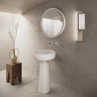 Exceptional Contardi Stick Double wall lamp with triangular elements and satin light beige finish creating atmospheric illumination