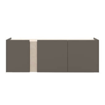 Distinguished Dallagnese DA45 sideboard with muted gray-brown and neutral beige stoneware insert in matte finish