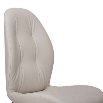 Exceptional Tonin Casa Sorrento easy chair in neutral beige leather with refined vertical seam detail crafted in Italy