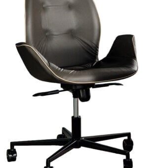Distinguished Tonin Casa Sorrento office chair and armchair in dark synthetic material with satin finish
