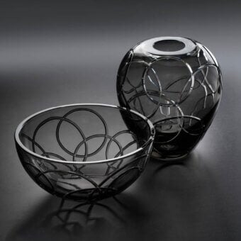Circle Round Bowl & Orcio Vase Set